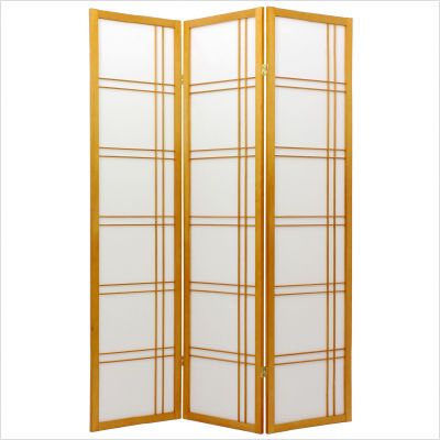 Oriental Furniture Double Cross Room Divider in Honey  