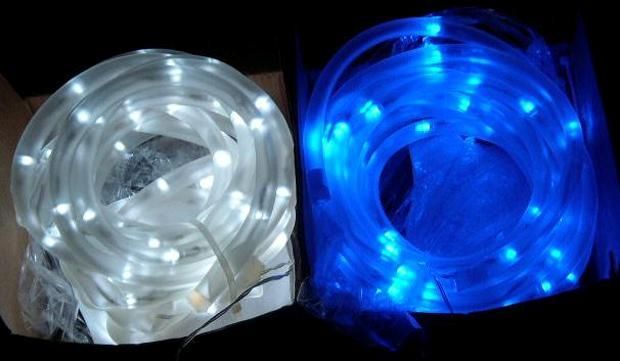 Solar Rope 100LED String Garden Light W WHITE PVC TUBE  