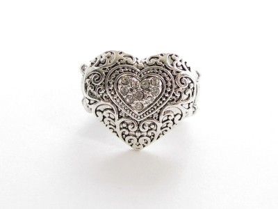 Western Heart Cowgirl Circle Stretch Ring Jewelry  