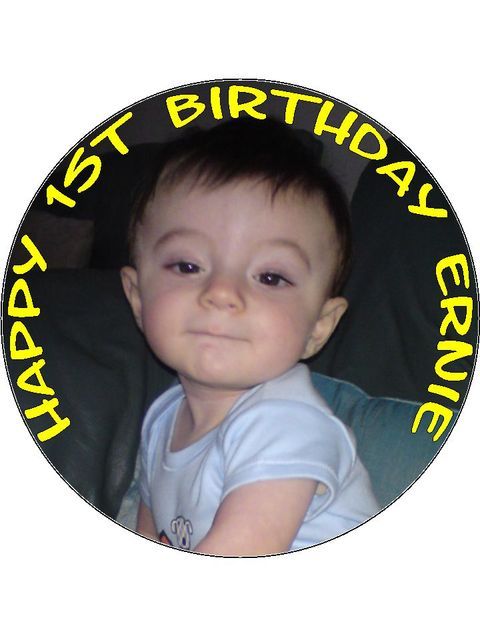 Personalised Your Photo on Icing Cake Top Topper  