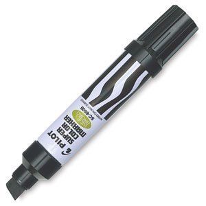 12 PCS Pilot Marker Jumbo Refillable Super Color Black  