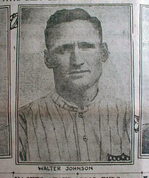   WALTER JOHNSON +2 more WASHINGTON SENATORS baseball players  