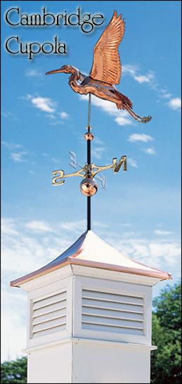 WHITEHALL CAMBRIDGE CUPOLA FOR WEATHERVANE 2 WEATHERVANE MOUNT TYPES 