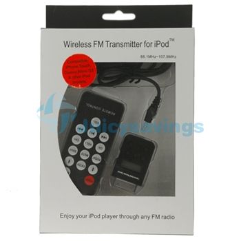 Wireless FM Transmitter w/Remote+Car Charger For iPad 2  